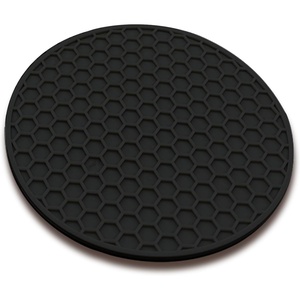 image:imageTENOC Silicone NonSlip Heat Resistant amp WaterTrapping Trivet Mats for Hot Pots amp Pans amp Dishes amp Cookware Multipurpose Kitchen Table Coaster 71 Inch BlackBlack