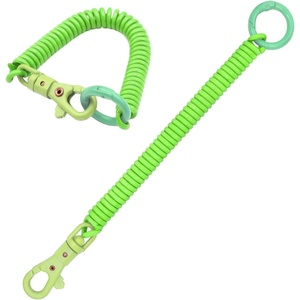 image:imageTENOC Spiral Coil Spring Keychain Antilost Key Chain Holder Lanyard Cord with Lobster ClaspGreen