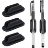 image:image3 Pack Adhesive Pen Holder Silicone Oval Black